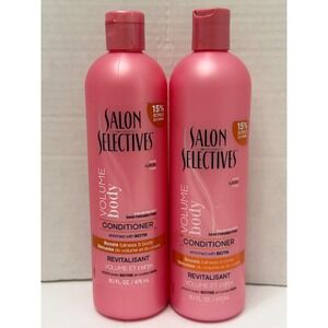 Salon Selectives Volume Body Conditioner Biotin Sulfate Free 16.1oz 2 Pack